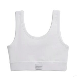 TomboyX Organic Cotton Rib Essentials Soft Bra - White